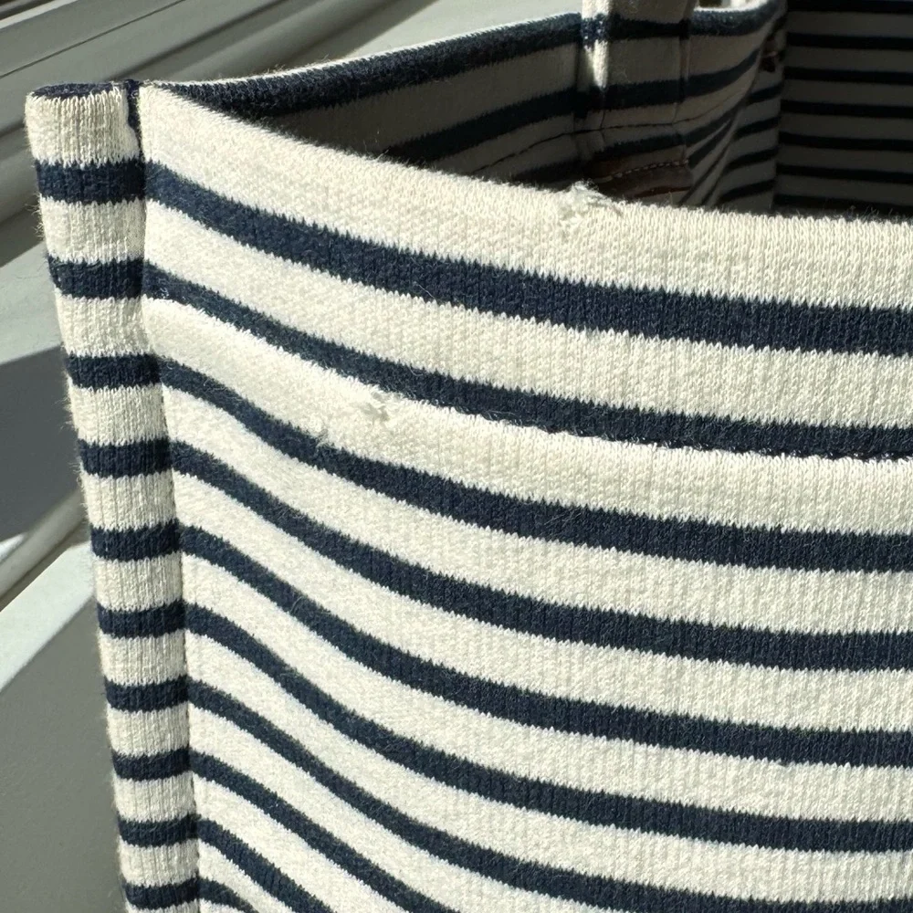 CELINE Large Cabas Thias Canvas Tote Bag